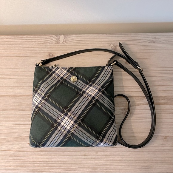 Talbots Bags Talbots Green Tartan Plaid Crossbody Bag Poshmark